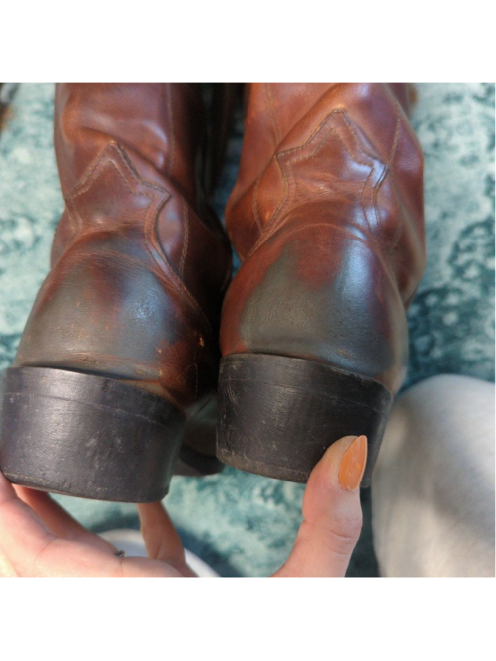 Vintage Durango Western Mule Ear Tall Slouch Boots - Men’s 9 / Women's 11 - Picture 7 of 16